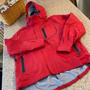 Karbon Red Jacket (Shell Only) Removable Hood Ski Snowboard Winter